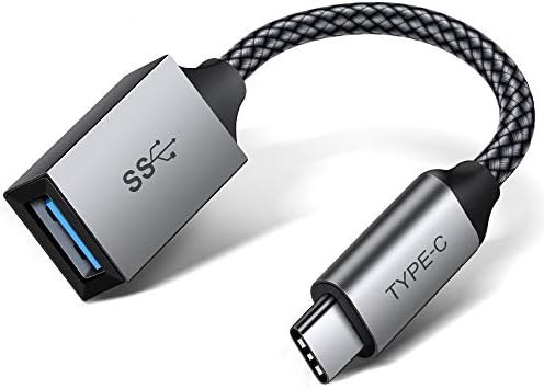 Eakase USB C to USB Adapter, 0.5ft Type C 3.0 OTG Cable 2 Pack On The Go Type C Male to USB A Female Adapter Compatible with New Macbook Pro 2018/2017,Samsung Galaxy S8/S9 Plus/Note 8,Pixel 2 etc-Grey