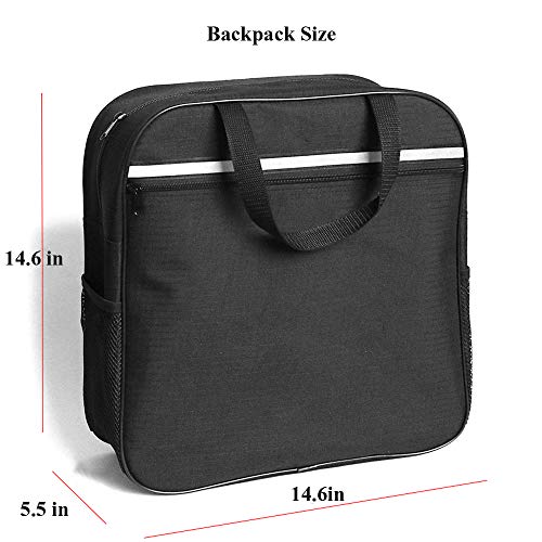 Wheelchair Side Bag, Wheelchair Armrest Pouch Organizer Bag, Backpack Bag Large Capacity, Arm Rest Storage Accessories for Your Cup,Coat,Mobility Devices. Fits Manual, Powered or Electric Wheelchairs - Thumbnail 3
