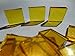 FortySevenGems™ 100 Pieces Stained Glass Mosaic Tiles 1/2-Inch Yellow Cathedral Glass