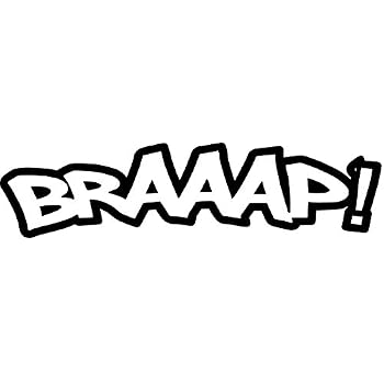 BRAAAP Attack! Motocross Dirt Bike Decal Sticker – 2 Stroke / 4 Stroke – Funny Vinyl