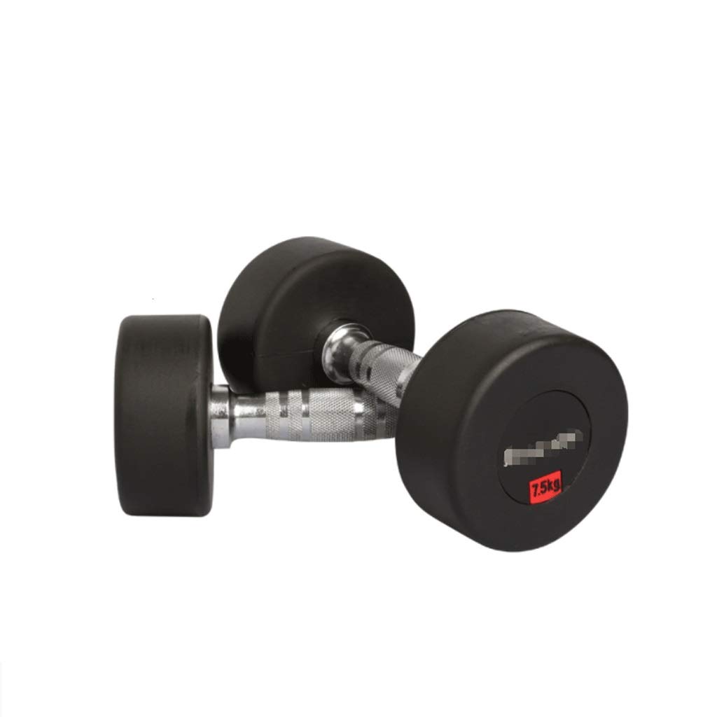 JJW Dumbbell Dumbbell Set,Round Head Rubberized Dumbbell, with Metal Handle,All-Purpose,Home,Gym,Off