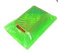 100 Pack 9" x 12" with 1.25 mil Thick Green Merchandise Plastic Glossy Retail Bags | Die Cut Handles | Perfect for Shopping, Party Favors, Birthdays, Children Parties | Color Green | 100% Recyclable
