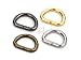 CRAFTMEMORE 1 1/4 & 1 1/2 Inches D-Ring Findings Metal Non Welded D Rings for Belts Bags Lanyard Leathercraft Avail 4 Colors (1 1/2