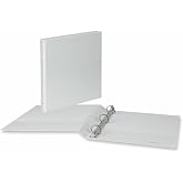 Universal Slant D-Ring View Binder, 3 Rings, 1" Capacity, 11 x 8.5, White, 12/Carton