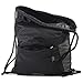 Foldable Gymsack Drawstring Bag - Water Resistant and Lightweight Nylon Packable Backpack with Drawcord Closure - Suits Men & Women Sackpack Tote Great for Travel, Gym, Fitness, Indoor/Outdoor Sports