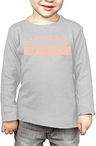 Intaiqub Mermaid Off Duty Distressed Children's Long Sleeves T-Shirt 4 Toddler Gray
