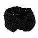 Voberry®Lady's Lovely Winter Crochet Flower Bow Knitted Winter Warmer Head wrap Hair accessories (Black)