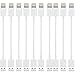 [10pack] lphone Charger Cables - Short (8-inches) - Compatible with lphone X / 8 Plus / 8/7 Plus / 7 / 6s Plus / 6s / 6 Plus / 6 / 5s / 5c / 5 / lpad air/air 2 / lpad Mini/Mini 2 / Mini 4