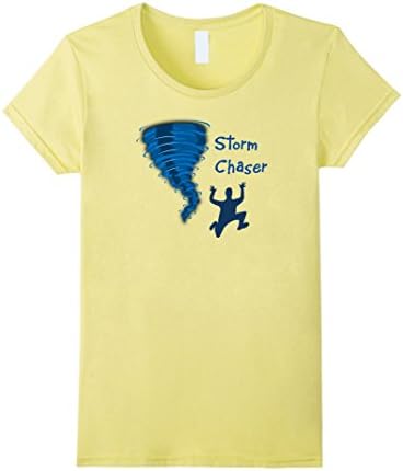 Womens Storm Chaser Tornado Hurricane Typhoon tee t-shirt Large Lemon