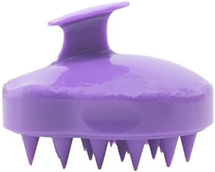 Silicone Hair Scalp Brush Shampoo Massager (Purple)