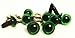 Sassy Bears 7.5mm Translucent Green Safety Eyes for Bear, Doll, Puppet, Plush Animal and Craft - 10 Pairs