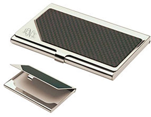 Personalized Carbon Fiber Business Card Case Holder Custom Engraved Free - Thumbnail 5