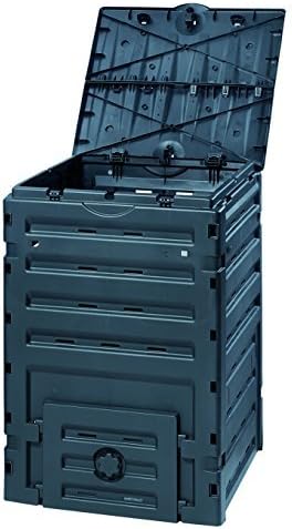 Exaco 628001 Eco-Master Polypropylene Composter, 120-Gallon, Black - Pack of 2