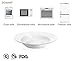 DOWAN 12 Ounce Porcelain Pasta Bowls - 4 Packs, White