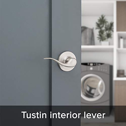 Kwikset Prescott Front Door Handle with Interior Tustin Lever Featuring