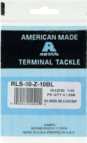 Sampo Rls50Zbl-10 Lock Snap Swivels Blk 25# by Sampo Fishing