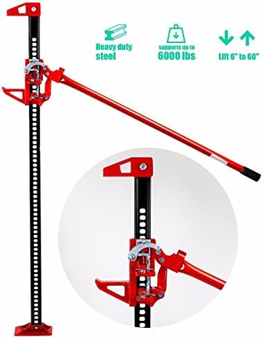 Youzee Off Road Ratcheting Farm Jack Truck High 60" Lift Bumper 3 Ton Tractor suv