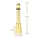 TISINO 1/4 Mono to 1/8 Mono Adapter, 6.35mm TS Male Plug to 3.5mm Female (Mono to Mono) Audio Adaptor Audio Connector - 2 Pack