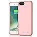 iPhone 8 Plus 7 Plus Battery Case, iPosible 8500mAh Rechargeable Battery Pack Charging Case for iPhone 7 Plus/8Plus (5.5 inch) Extended Battery Power Bank Portable Backup Cover Case-Rose Gold