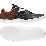 adidas Originals Adizero Discus/Hammer Running Shoe, Core Black, FTWR White, Orange, 12 M US