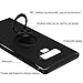 Venoro Galaxy Note 9 Case, 360 Degree Rotatable Ring Stand and Ring Holder Kickstand Fit Magnetic Car Mount Slim Soft Protective Case Cover for Samsung Galaxy Note 9 / SM-N960U (Black)