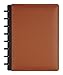 TUL Custom Note-Taking System Discbound Notebook, Junior Size, Leather Cover, Brown