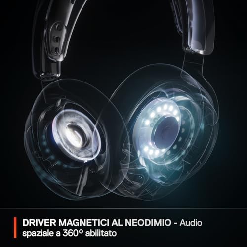 Arctis Nova Pro X - Cuffie da gaming wireless multi-sistema per Xbox - Driver magnetici al neodimio - Cancellazione attiva del rumore- Infinity Power System- Xbox, PC, PS5, Switch, Mobile