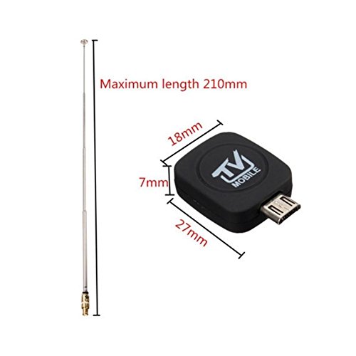 Biback TV Receiver Tuner,HDTV Mini DVB-T Satellite, Mini Black Antenna for Android Tablet Smartphone - Thumbnail 7