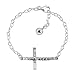 Silpada 'Find Peace' Horizontal Cross Link Bracelet in Sterling Silver, 7.5