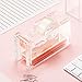 Acrylic & Rose Gold Tape Dispenser, Zodaca Deluxe Clear Desktop Tape Dispenser with One Tape [Large 1