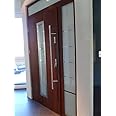 Oblique104 Modern Stainless Steel Sus304 Entrance Entry Commercial Office Store Front Wood Timber Glass Garage Aluminum Business Office Door Pull Push Handles Double-sided (24 Inches /600x32mm)
