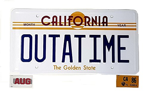 ASVP Shop Back To The Future OUTATIME License/Number Plate Marty Mcfly Delorean Movie Prop - Thumbnail 4