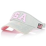 Thenice Kid's Summer Visor Unisex-child Sports Outdoor Sun Cap (Pink)