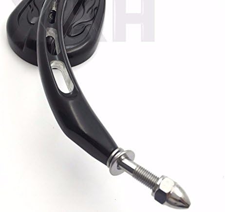 XKH- Black Side Racing Mirrors(399E) Compatible with Harley Davidson All Models Softail Touring Street S Series Sporster Dyna CVO Trike [B01KNXARH4]