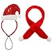 Mihachi Dog Christmas Costume Xmas Headband & Scarf Set - Holiday Party Costumes Wearable Accessory
