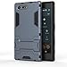 Xperia X Compact Hybrid Case DWaybox 2 in 1 Heavy Duty Armor Hard Back Cover Case with kickstand for Sony Xperia X Compact F5321 / Xperia X Mini (Sony Kugo SS) 4.6 Inch (Black Plus Gray)