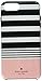 Kate Spade New York Stripe Black White Rose Gold Foil Hardshell Case for iPhone 7 Plus with 5.5