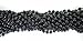 Unisex 33 inch 07mm Round Black Mardi Gras Beads - 6 Dozen (72 Necklaces)