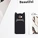 New Cute Cartoon 3D Beard Cat Ears Animal Silicone Mobile Phone Case Cover