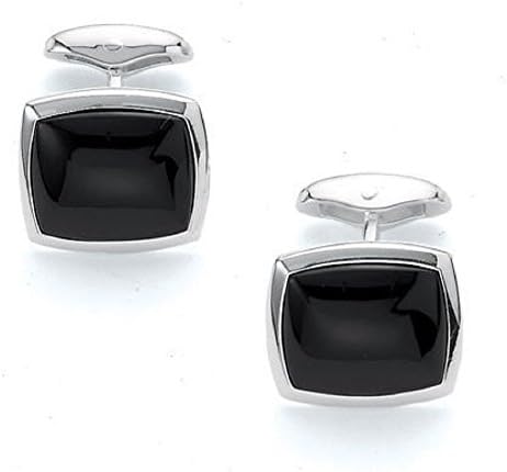 Sterling Silver and Onyx Cufflinks. Made in Germany