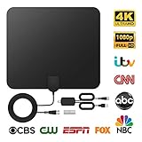 TV Antenna Indoor TV Antenna Digital, TICTID HDTV Antenna 60-120 Miles Range, 4K 1080P TV Antenna with Amplifier Signal Booster and 4.4M Coaxial Cable