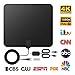 TV Antenna Indoor TV Antenna Digital, TICTID HDTV Antenna 60-120 Miles Range, 4K 1080P TV Antenna with Amplifier Signal Booster and 4.4M Coaxial Cable