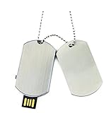 Aneew Metal Pendrive 32GB U Disk Dog Tag Necklace USB Flash Drive Memory