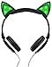 SoundBeast Cat Ear Headphones with Glowing Lights (Green)
