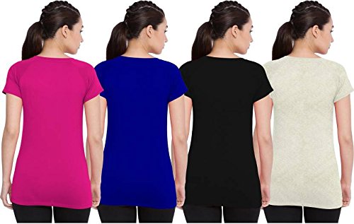 so sweety sneak peak ladies half sleeve pack of 4 t shirt (1009)