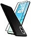Sunnyw Samsung A51 Case, Galaxy A51 Case, Samsung Galaxy A51 Case (NOT for 5G Version) with Tempered Glass Screen Protector, Ultra Slim Ribbed TPU Shock Absorbing Scratch Resistant Case (Black)