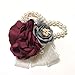 Wedding Bridal Wrist Corsage Graduation Party Wrist Corsage Bridesmaid Wrist Flower Corsage Flowers for Wedding (Wine Red)