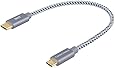 USB C to Micro USB OTG Cable, CableCreation 0.65 ft Type C Braided Cord, 480Mbps Compatible with MacBook (Pro), Galaxy S8, S9, S10, Pixel 3 XL, 2 XL, Android Devices, 0.2M/ Space Gray