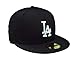 MLB Los Angeles Dodgers Black with White 59FIFTY Fitted Cap, 7 1/8