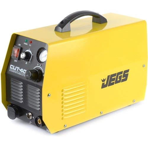 JEGS Plasma Cutter | 110V AC | 220V AC | 60% @ 30A | Cuts Steel And Iron Up To 3/8 “ Thick | Includes Power Cable, Plasma Cutting Torch, Ground Cable/Clamp, Hand Held Mask, And More
